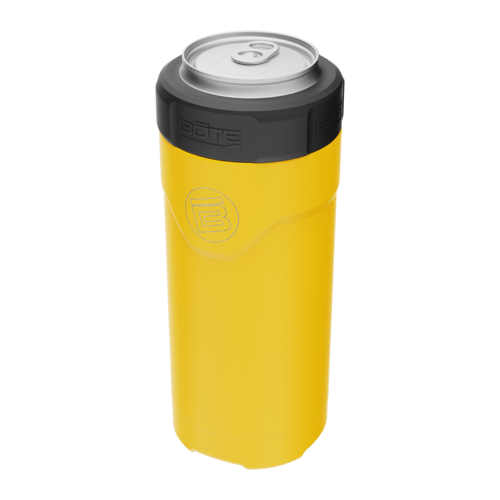 Slim Yellow MAGNEChill Can Cooler for Drinks