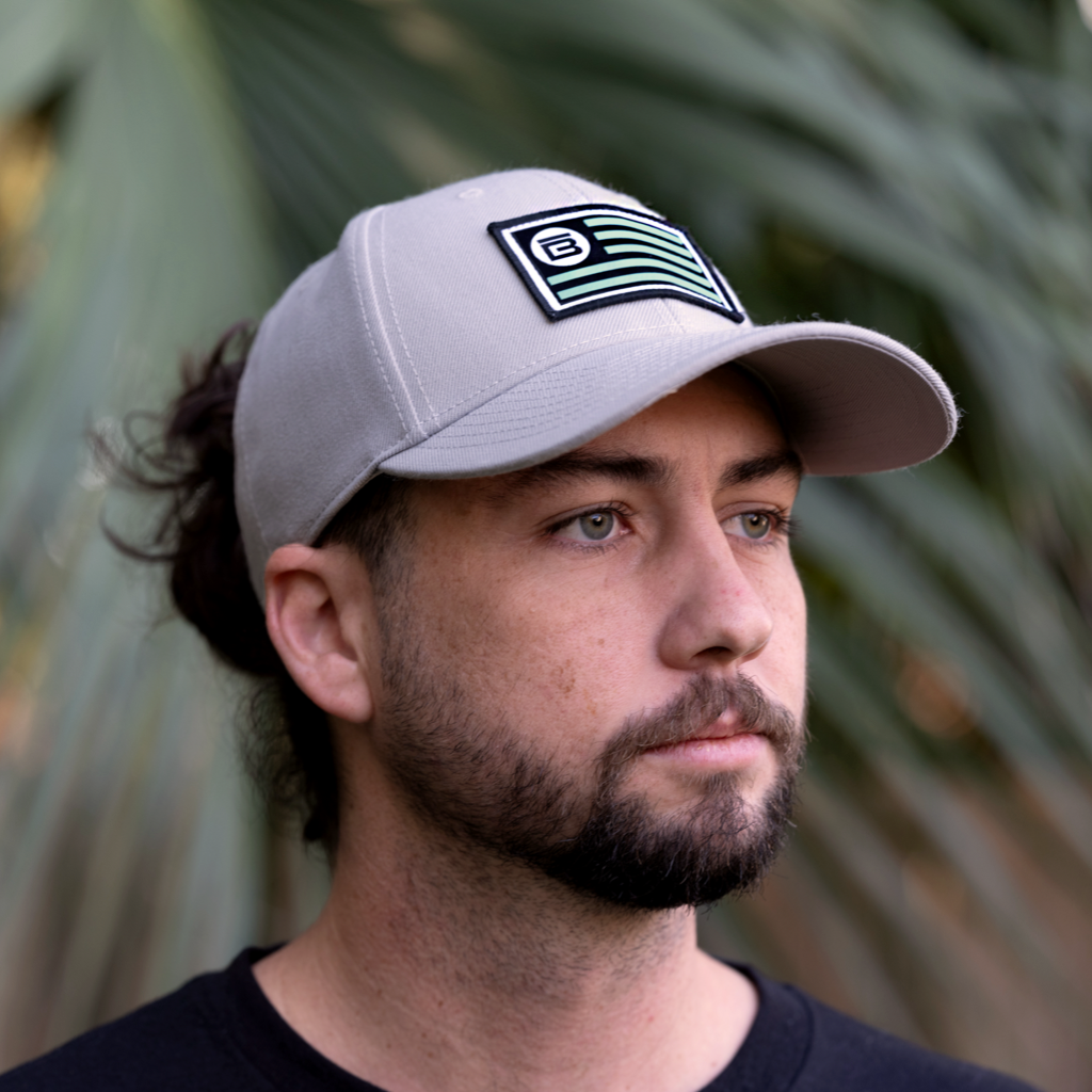 BOTE Gray Flag Hat for Outdoor Adventures
