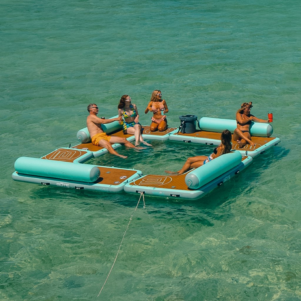 Quad Inflatable Dock for Water Lounging