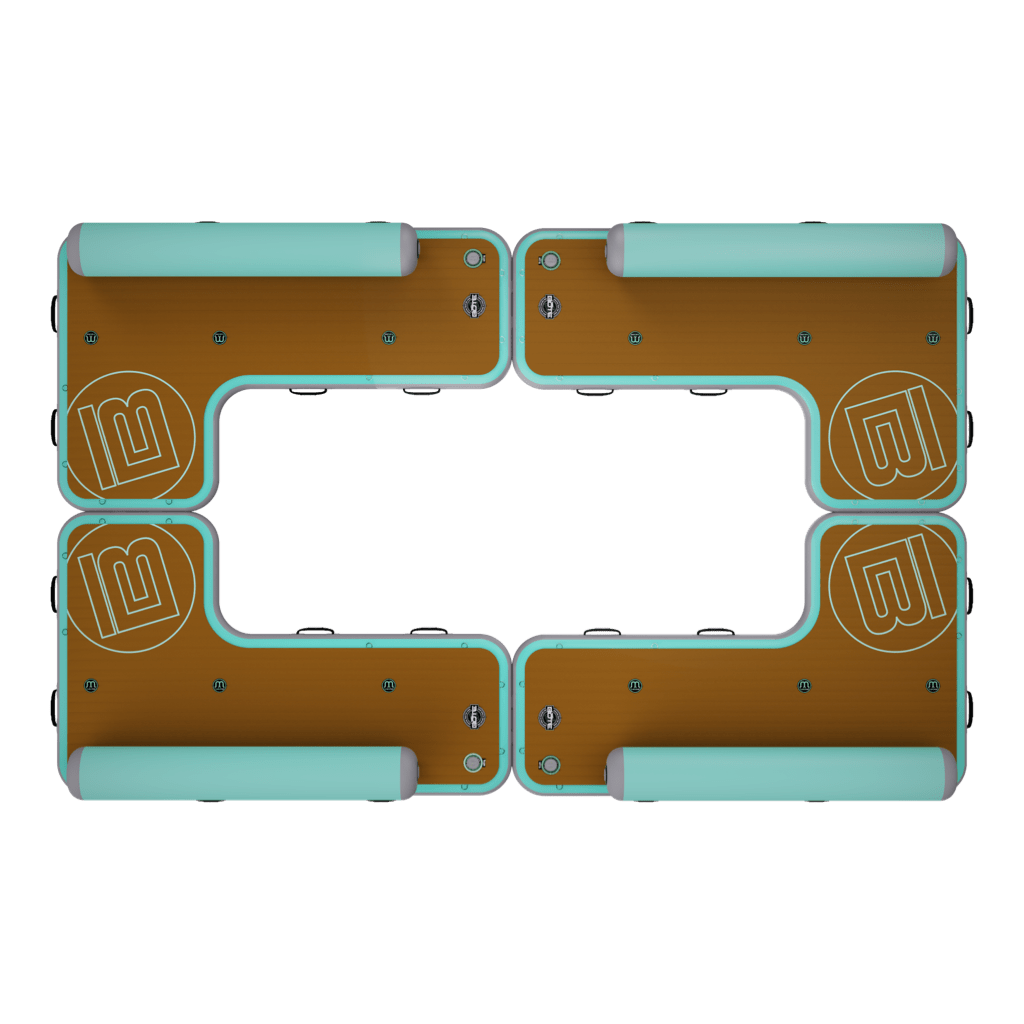 Quad Inflatable Dock for Water Lounging
