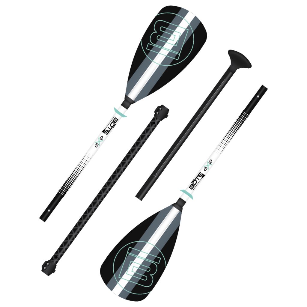 4-Pack Adjustable Fiberglass Paddles - Black